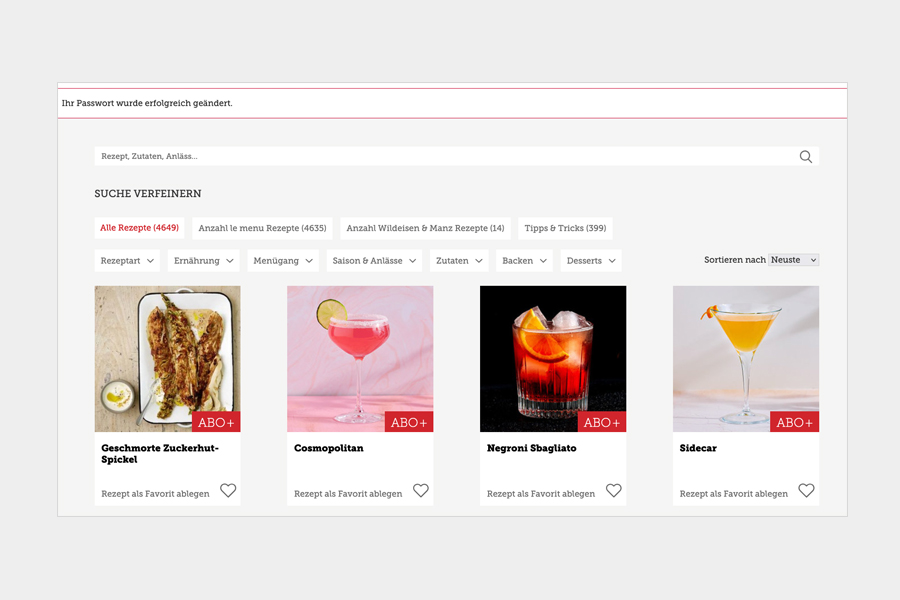 lemenu.ch Anleitung Desktop Login - E-Mail Notifikation