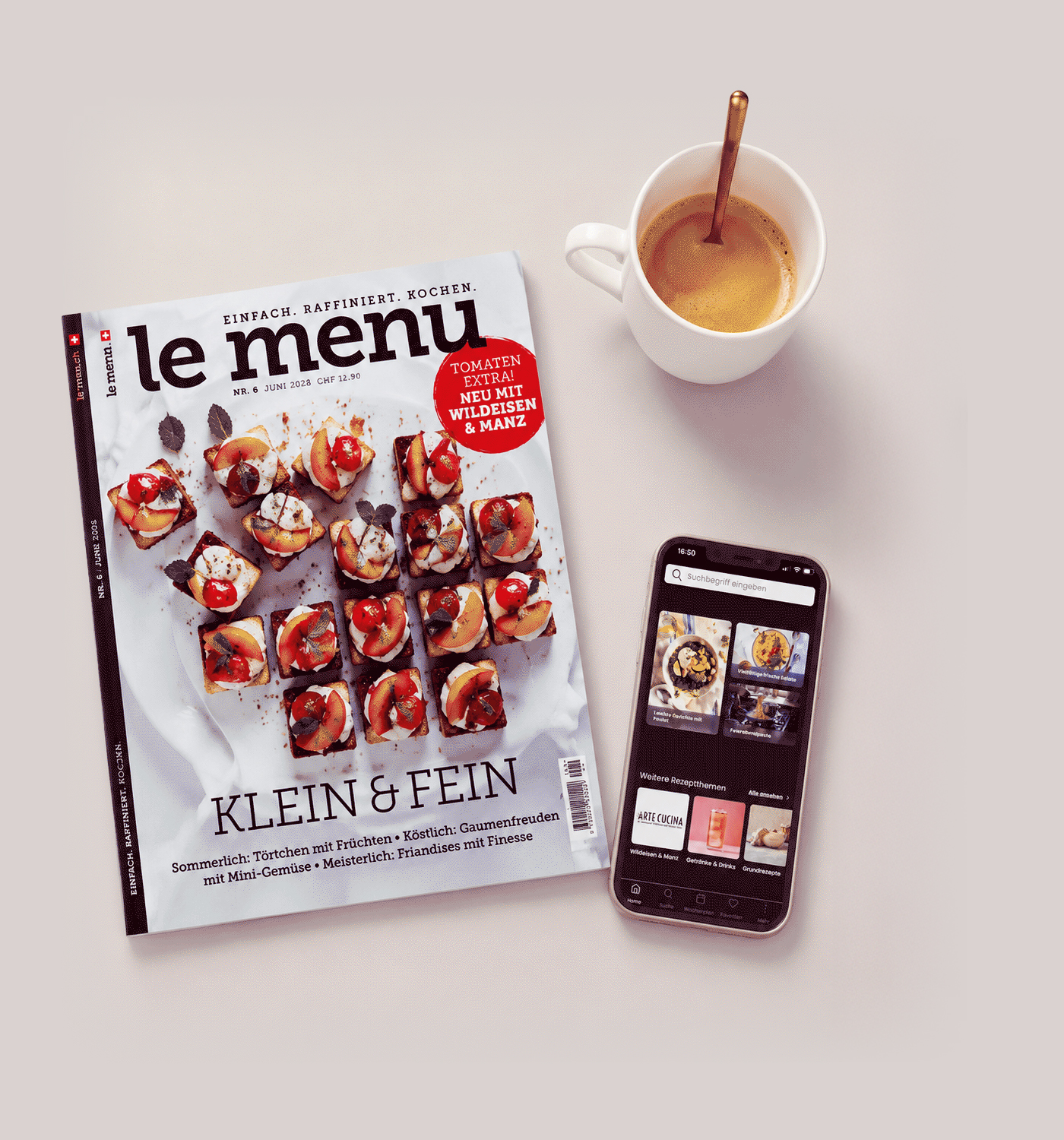 le menu Magazin und App